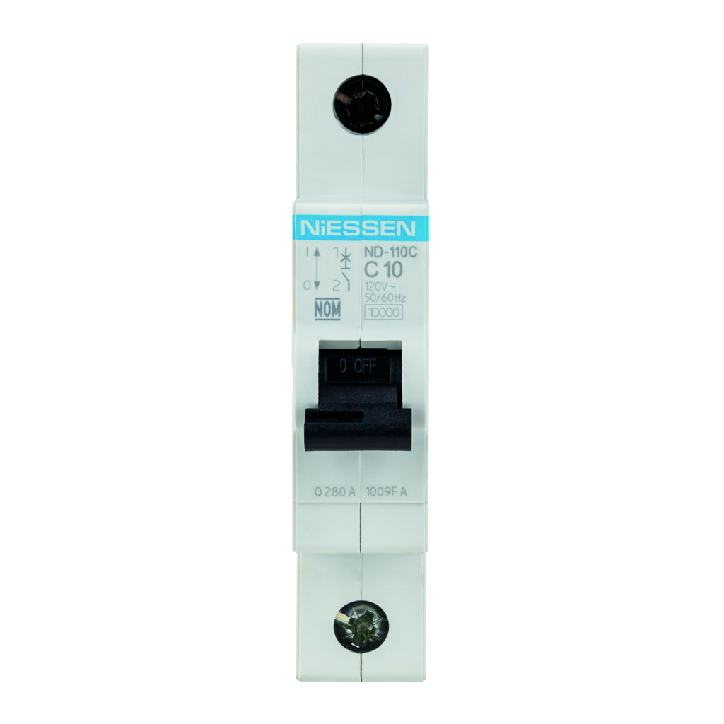 [ND-110C] INTERRUPTOR TERMOMAGNETICO DIN 1X10A CURVA C (10KA)