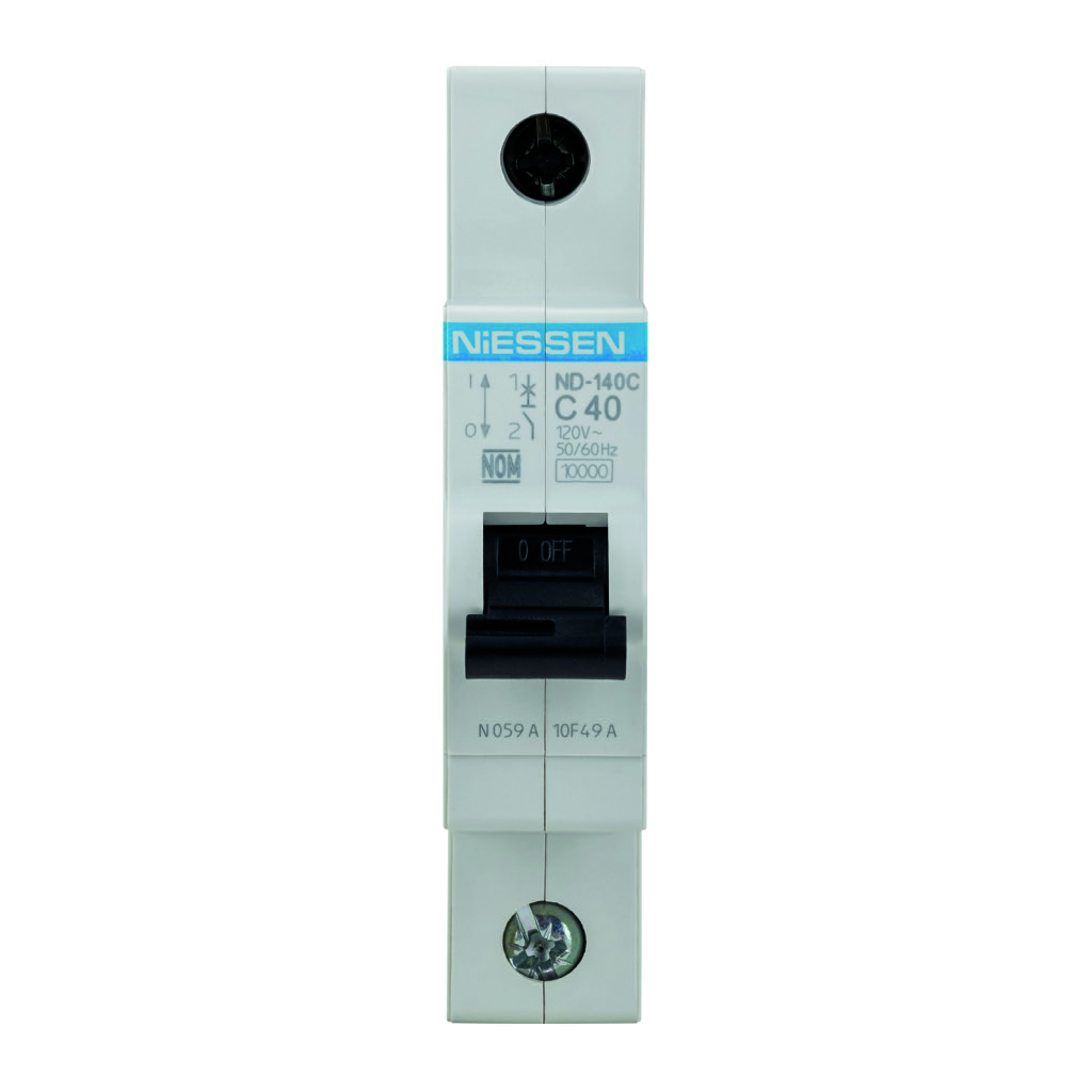 [ND-140C] INTERRUPTOR TERMOMAGNETICO DIN 1X40A CURVA C (10KA)