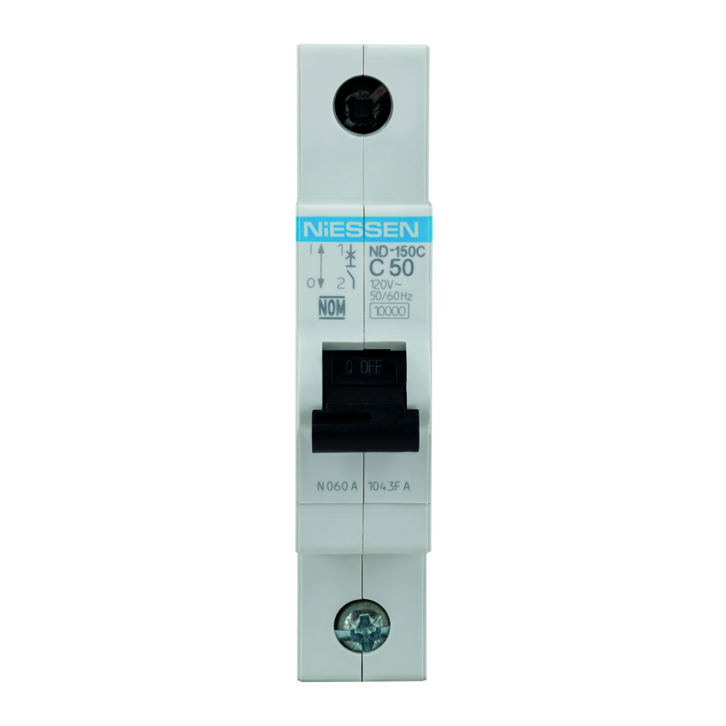 INTERRUPTOR TERMOMAGNETICO DIN 1X50A CURVA C (10KA)