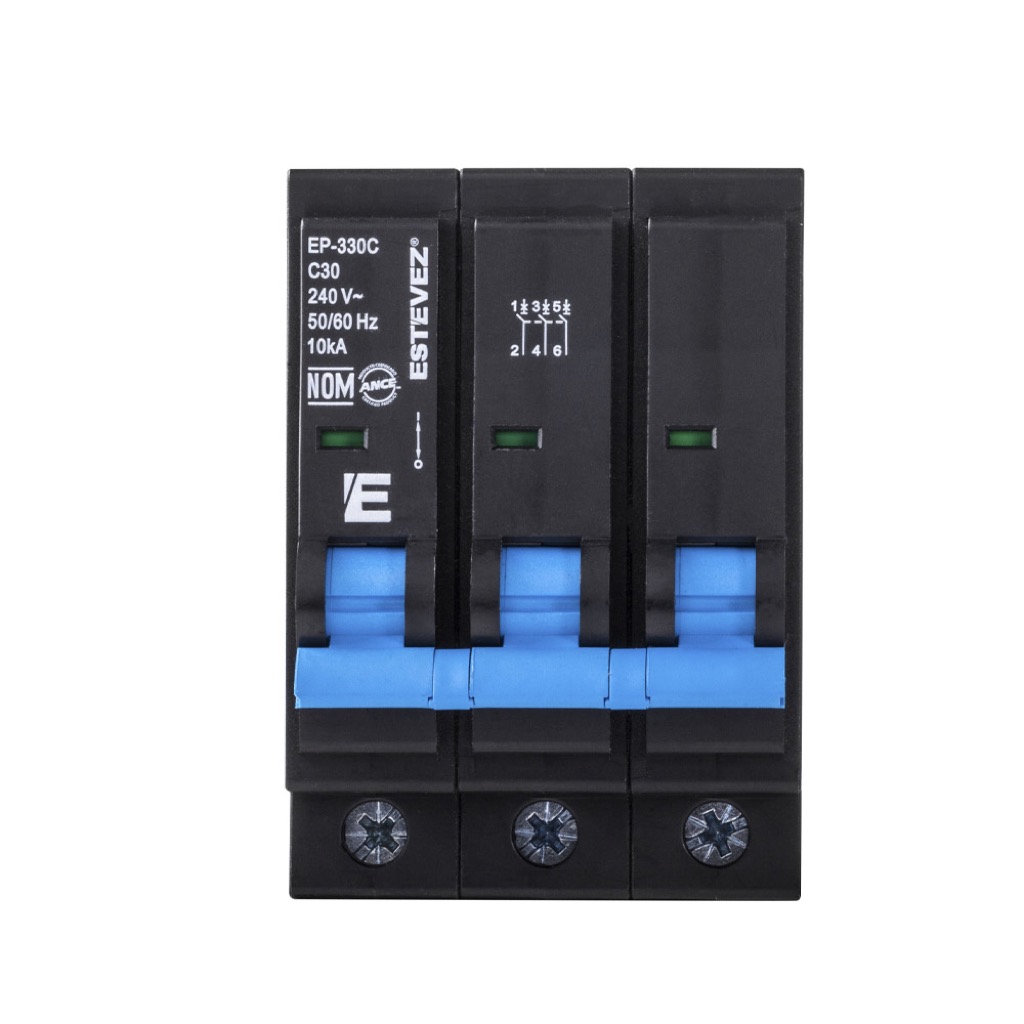 INTERRUPTOR TERMOMAGNETICO PLUG 3X30A CURVA C