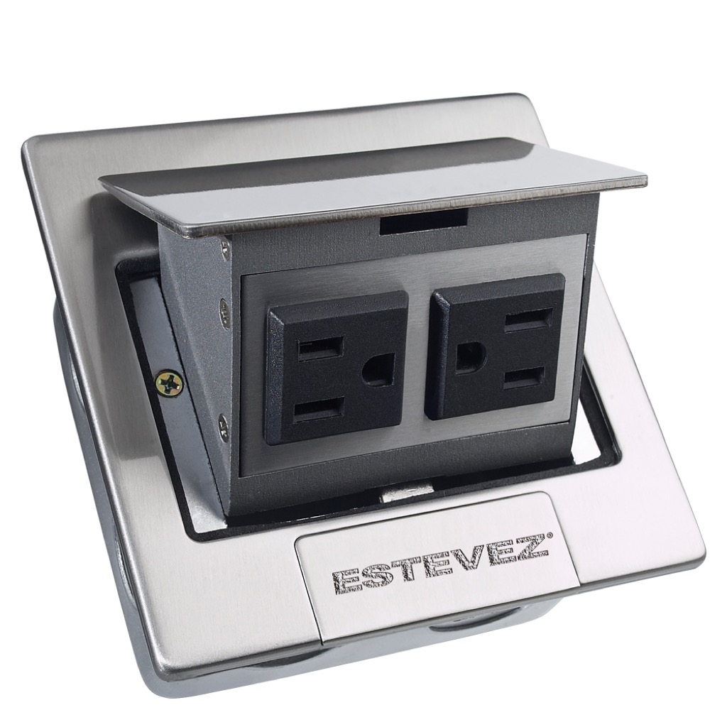 CONTACTO DUPLEX DE PISO IPx4 C/TAPA 2x2P+T