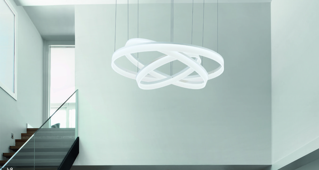 CIRC LUM COLGANTE 2 AROS 800+1000MM ALU BCO MATE+PMMA LED 3000K 67W INT LC4