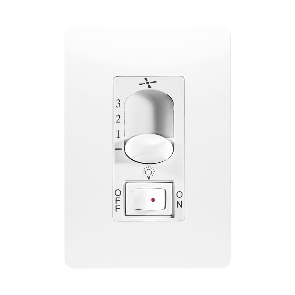 CONTROL DE VENTILADOR / LUZ DESLIZABLE / NO DIMMER C/PLACA UNNO BLANCO