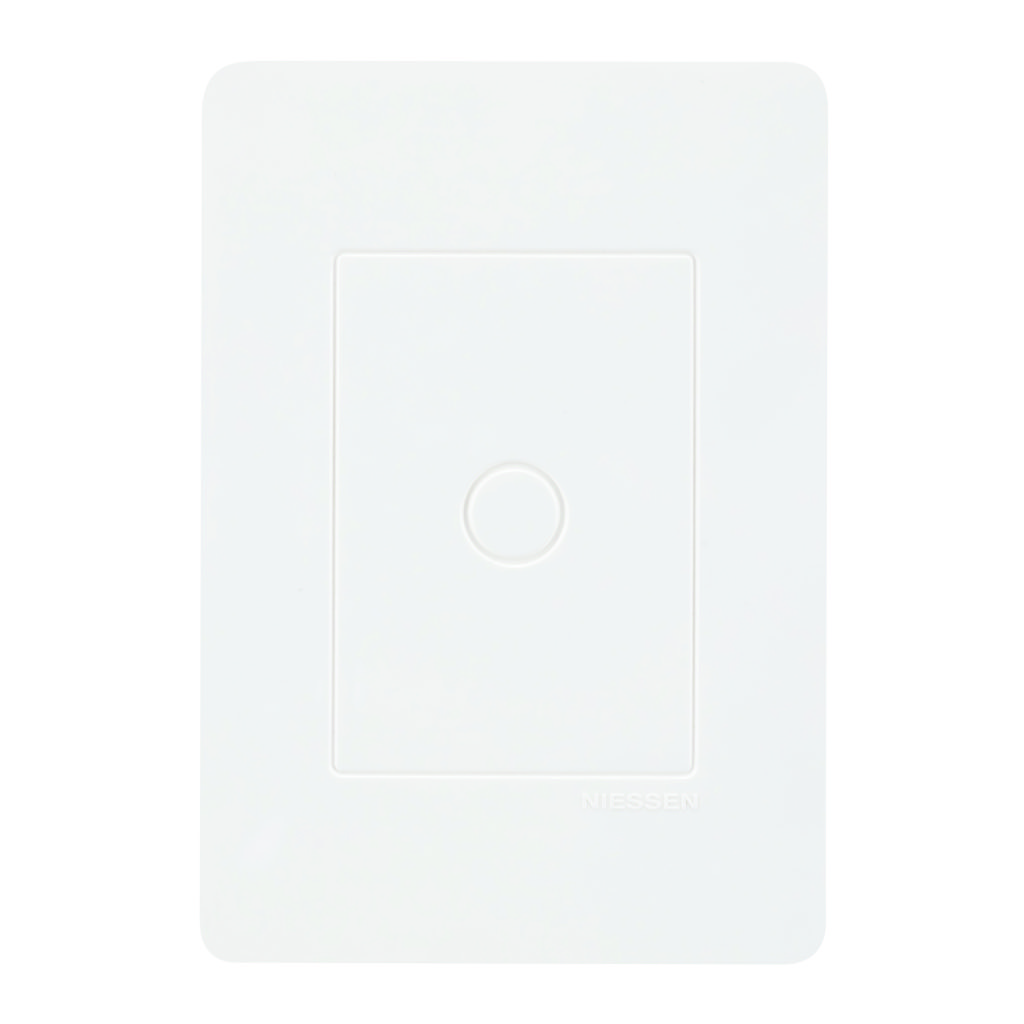 PLACA BLANCA CIEGA CHASIS GRIS PLATA NIESSEN SERIE UNNO