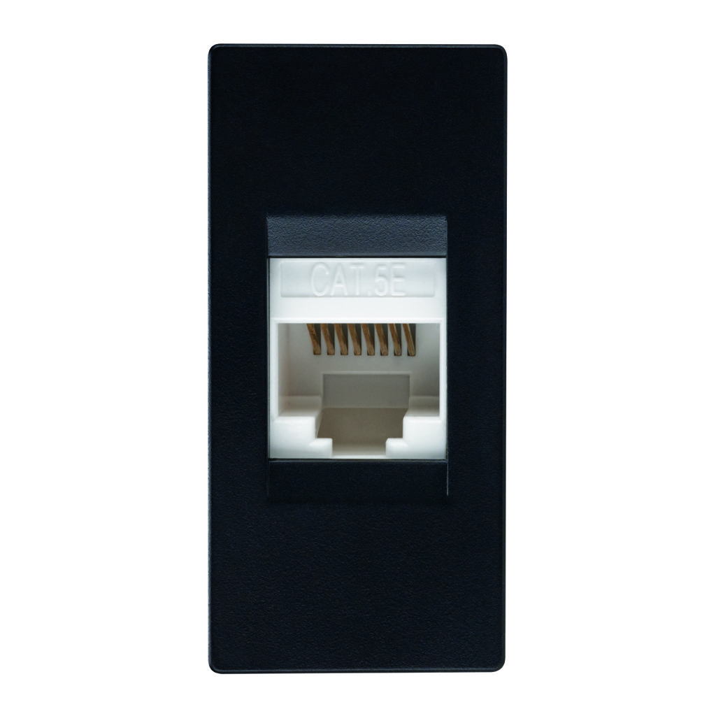 TOMA COMPUTO 8H RJ45 CAT.5E UTP NEGRO SOFT