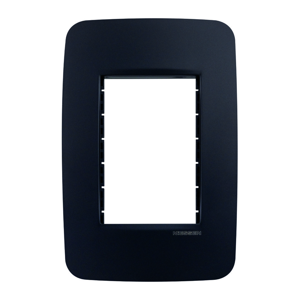 [N0373-GF] PLACA 3 VENTANAS GRAFITO