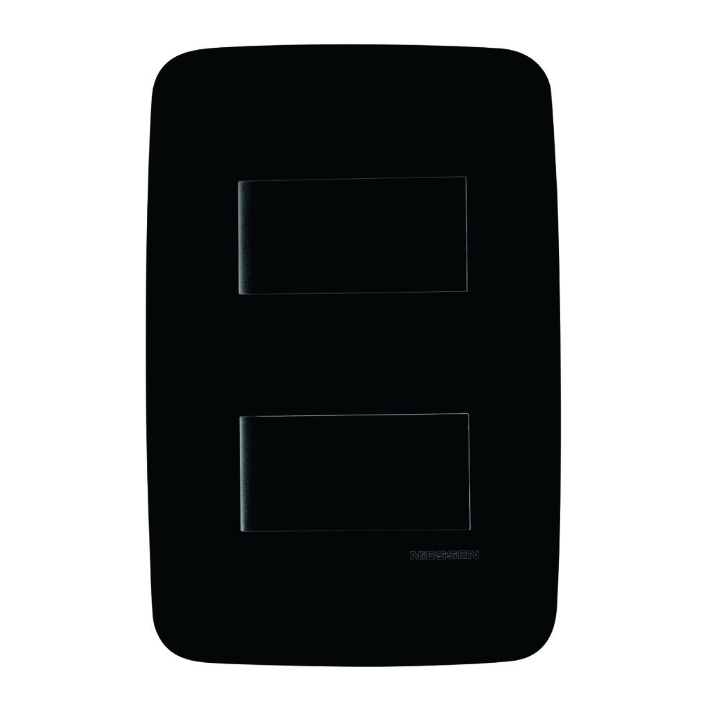 DOS APAGADORES SENCILLOS C/PLACA NEGRA