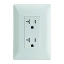 CONTACTO DUPLEX 2P+T C/PROTECCION INFANTIL 20A C/PLACA BLANCA