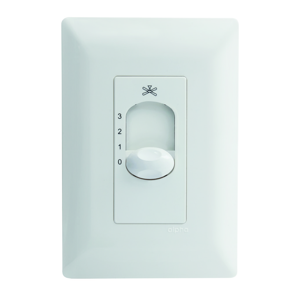CONTROL DE VENTILADOR DESLIZABLE C/ PLACA  BLANCA