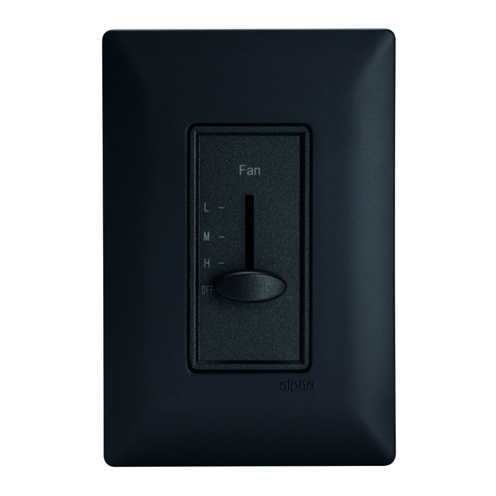 [E92331] CONTROL DE VENTILADOR DESLIZABLE C/ PLACA  BLACK