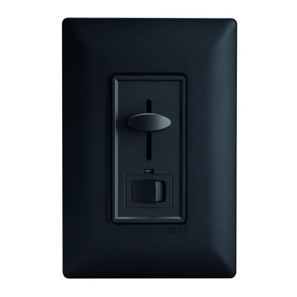 [E92361] DIMMER DESLIZABLE INCANDESCENTE / HALOGENO C/ PLACA  BLACK