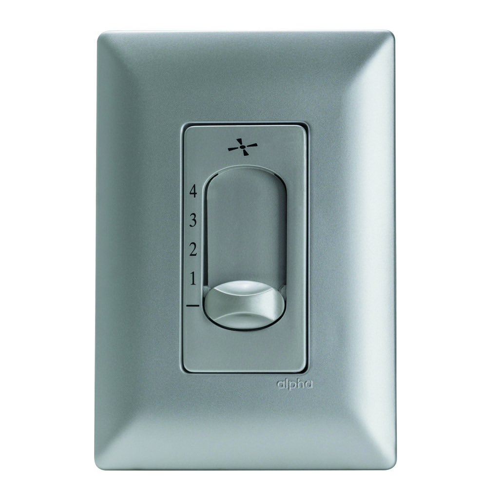 [E93331] CONTROL DE VENTILADOR DESLIZABLE C/ PLACA  SILVER