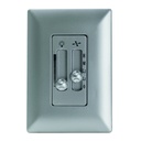 CONTROL DE VENTILADOR / LUZ DESLIZABLE C/ PLACA  SILVER