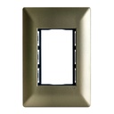 PLACA  3 VENTANAS METALIZADO CHAMPAGNE MATE