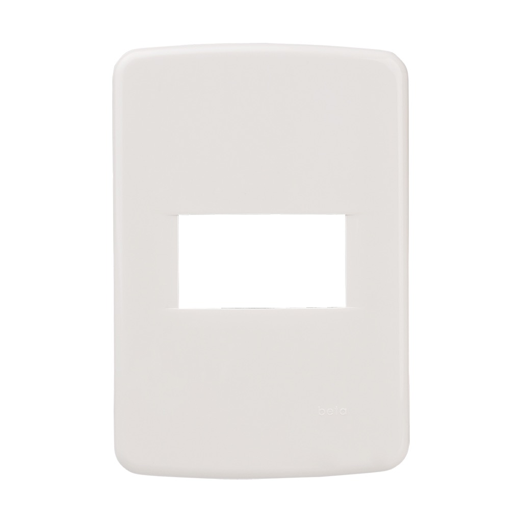 [655RM1] PLACA BETA 1 VENTANA RESINA MARFIL