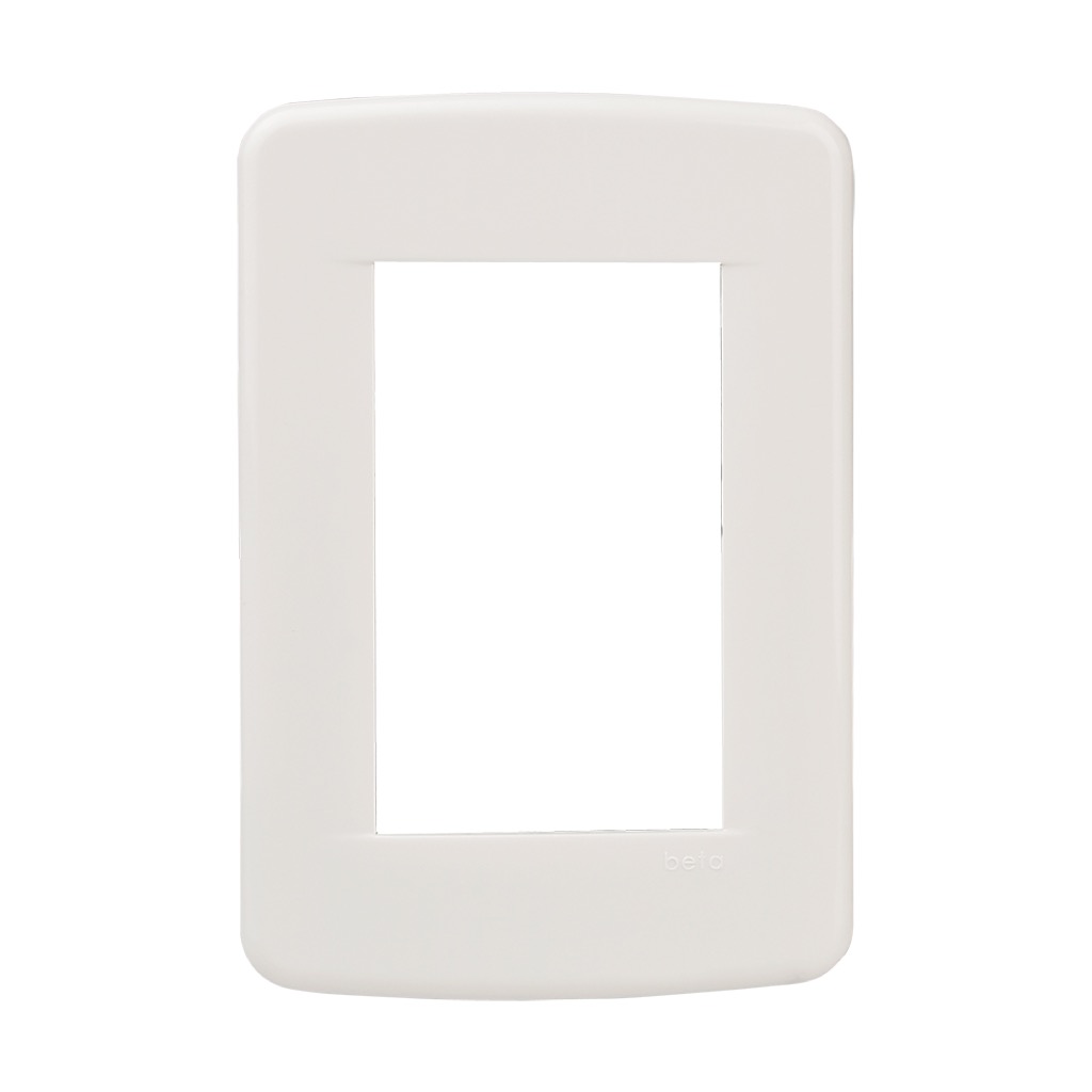 [655RM3] PLACA BETA 3 VENTANAS RESINA MARFIL
