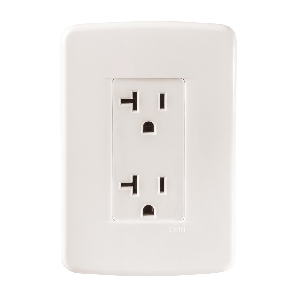 [65124RM] CONTACTO DUPLEX 2P+T C/PROTECCION INFANTIL 20A C/PLACA MARFIL BETA