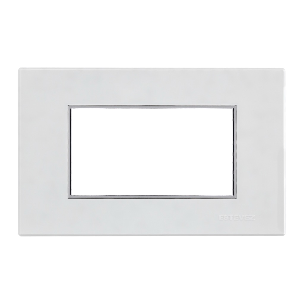 PLACA 3 VENTANAS BLANCO