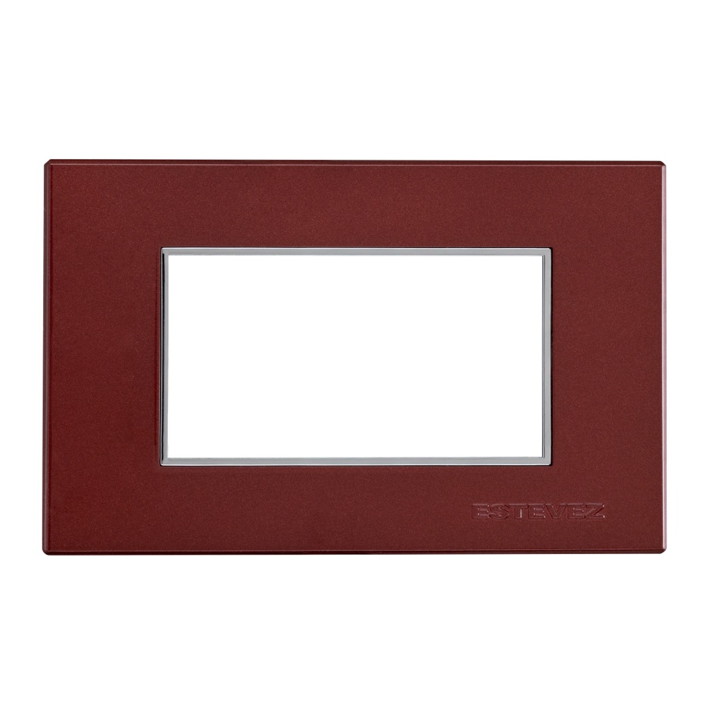 PLACA 3 VENTANAS BURDEOS