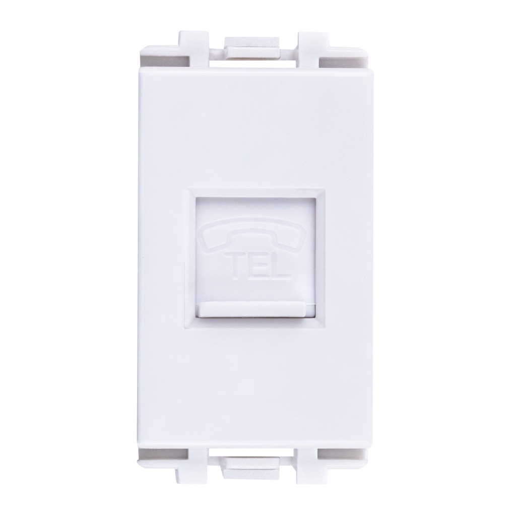 [HC-E70114-BL] TOMA TELEFONICA RJ11 6 HILOS BLANCO