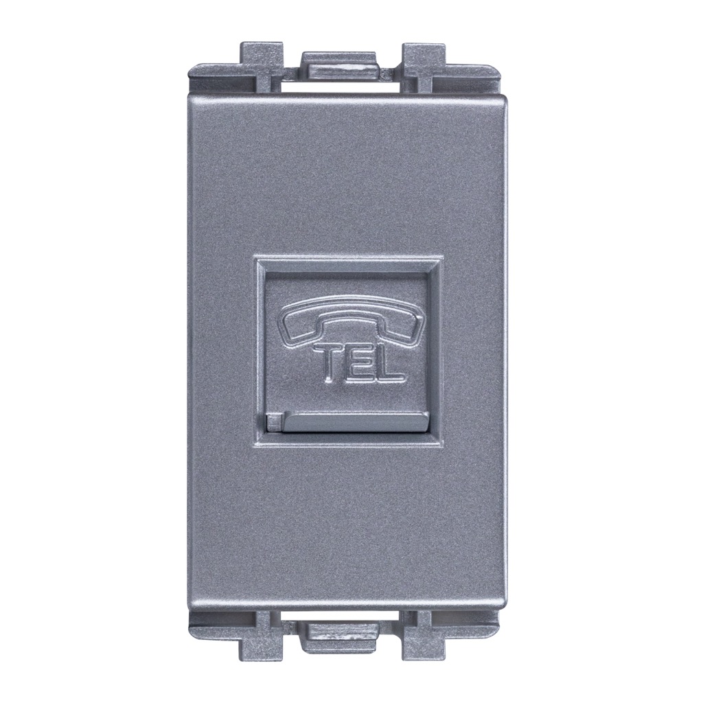 TOMA TELEFONICA RJ11 6 HILOS METAL SATIN