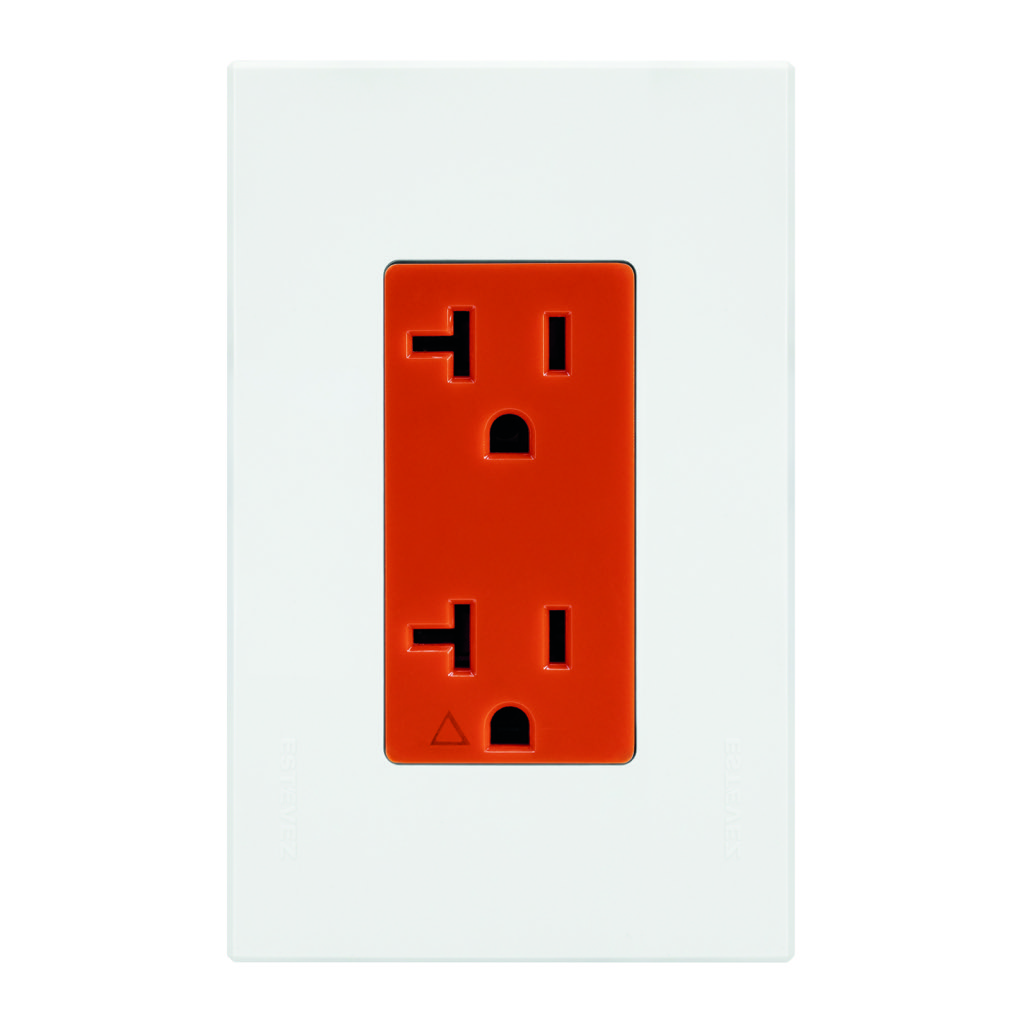 CONTACTO DUPLEX 2P+T TIERRA AISLADA (IG) C/ PLACA BLANCA