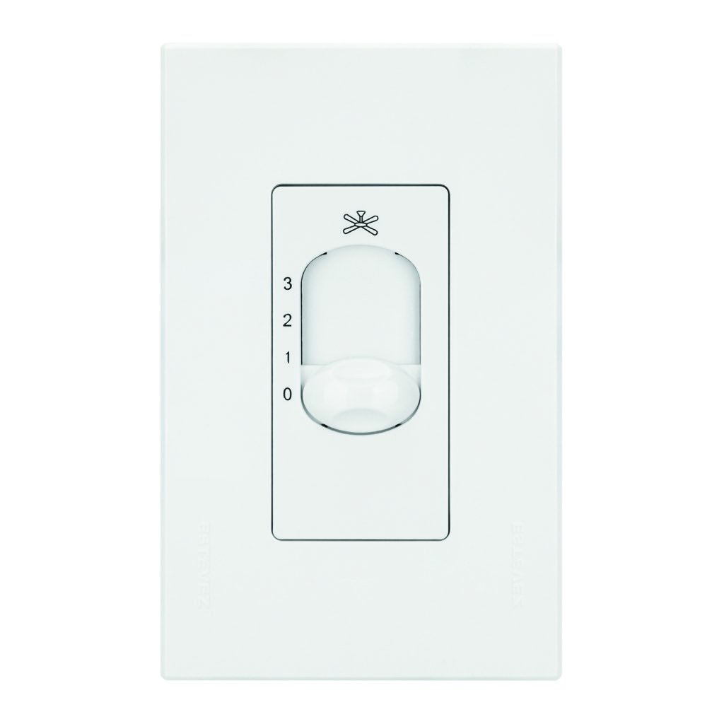 CONTROL VENTILADOR DESLIZABLE C/ PLACA BLANCA