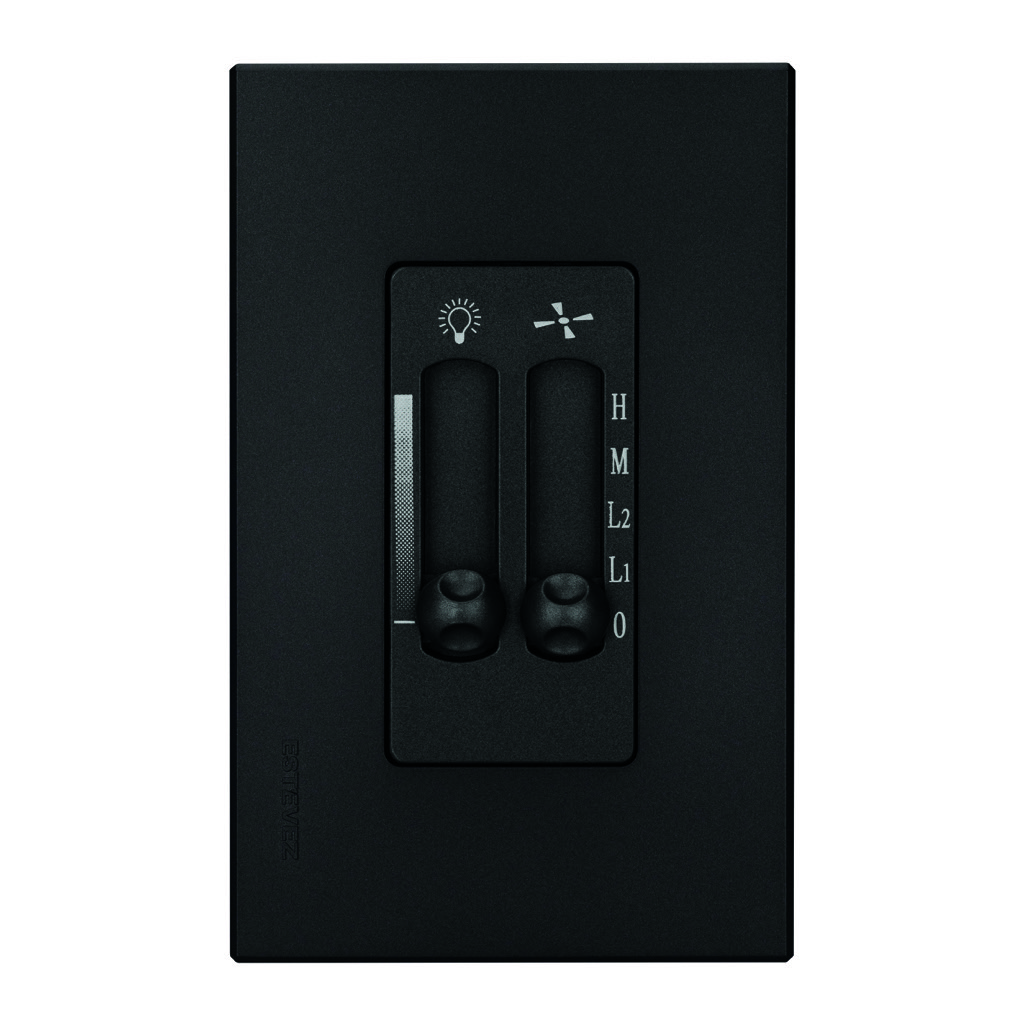 CONTROL VENTILADOR DESLIZABLE C/ PLACA GRAFITO