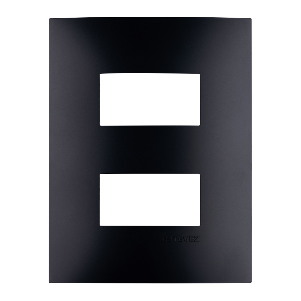 PLACA 2 VENTANAS NEGRO CARBONCILLO