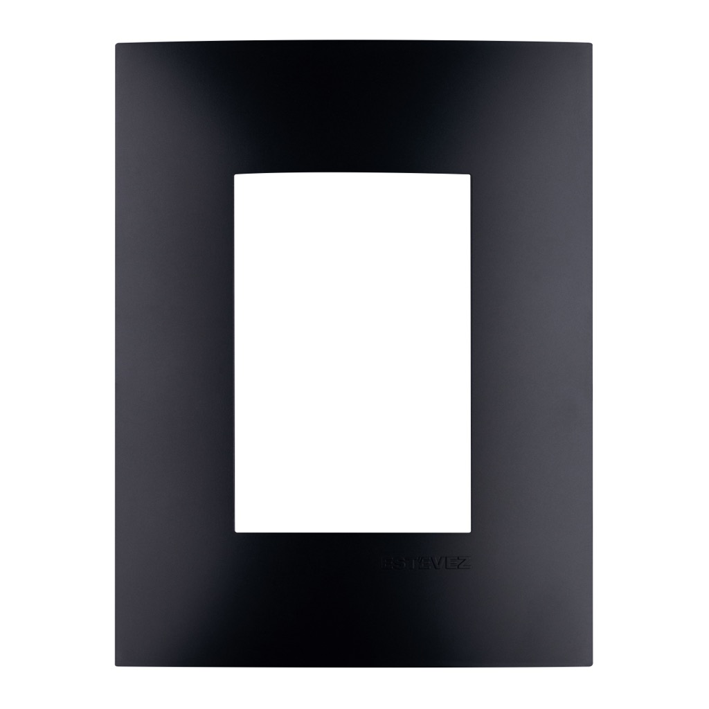 PLACA 3 VENTANAS NEGRO CARBONCILLO