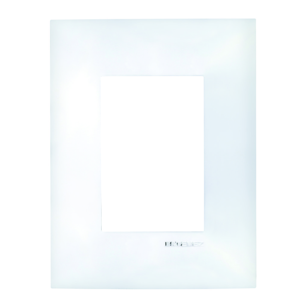 [HC-E613CL3] PLACA 3 VENTANAS CROMO LIQUIDO