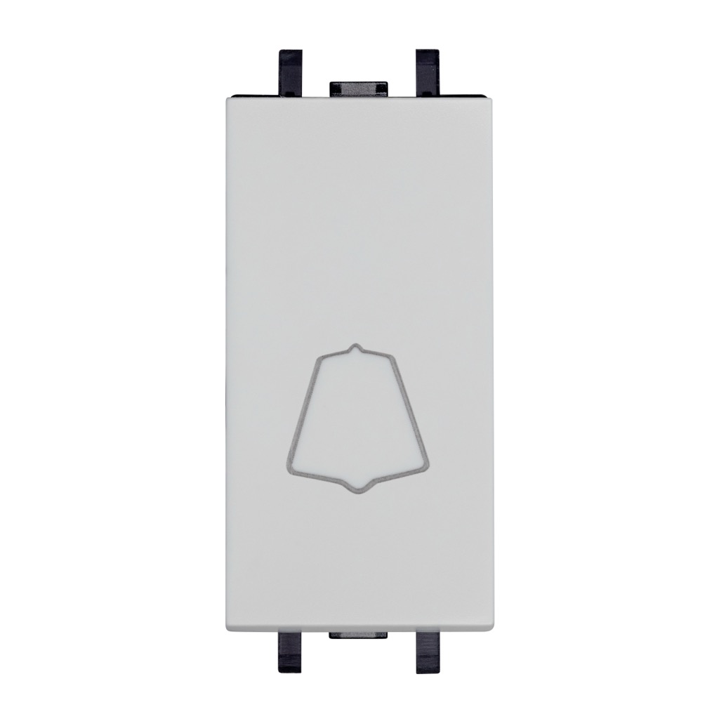 BOTON TIMBRE "CAMPANA" BLANCO TIZA