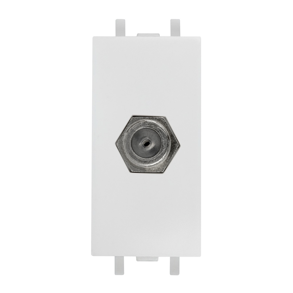 TOMA TV COAXIAL BLANCO TIZA