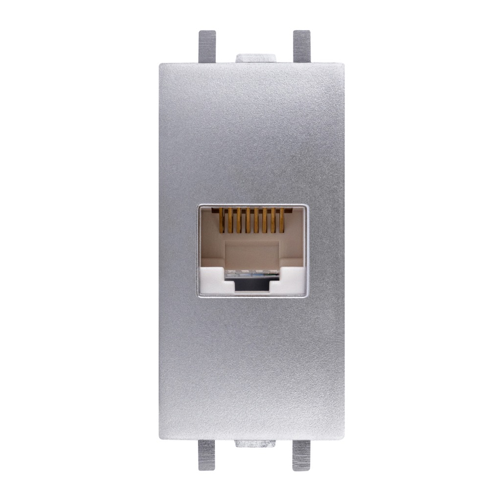 TOMA COMPUTO 8H RJ45 CAT 5 TITANIO MATE