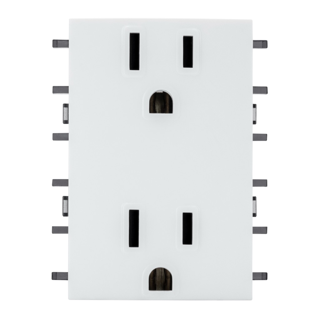 CONTACTO DUPLEX 2P+T 3 MOD BLANCO TIZA