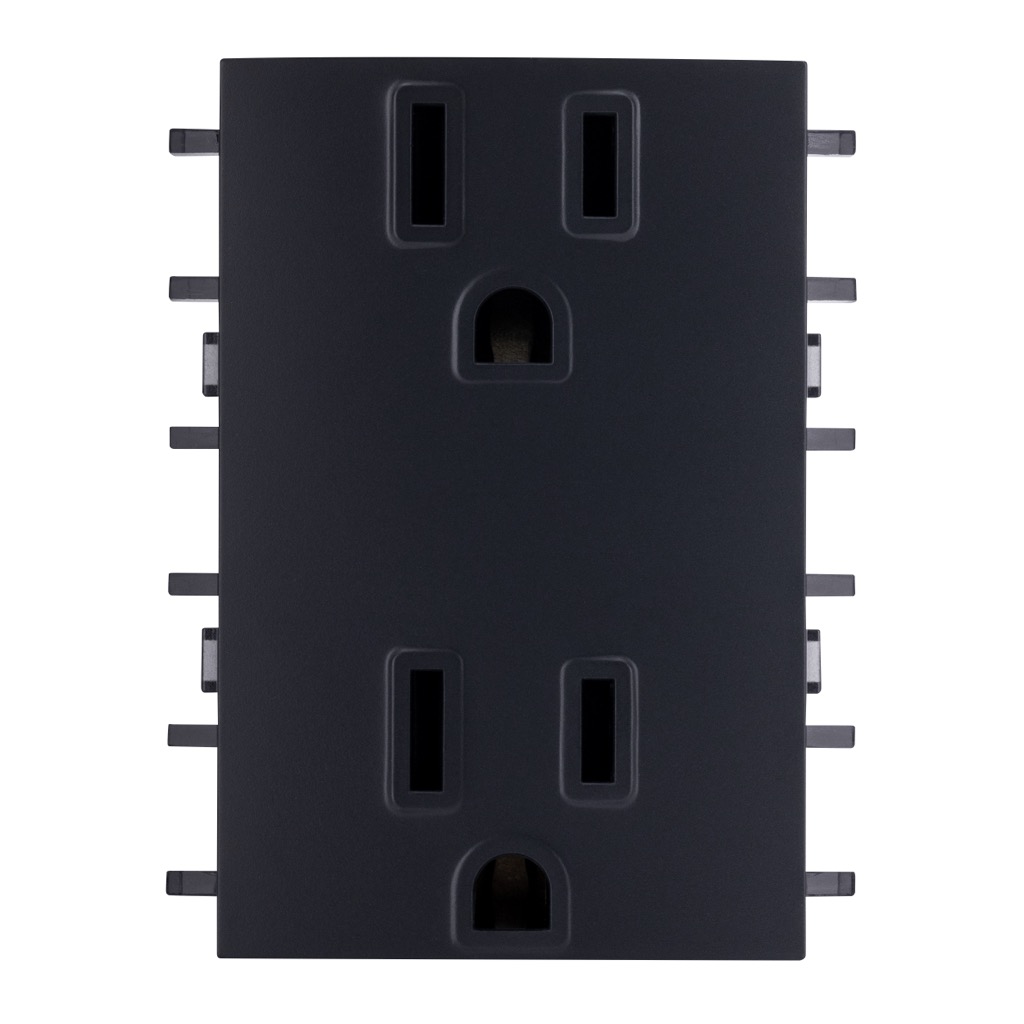 CONTACTO DUPLEX 2P+T NEGRO CARBONCILLO