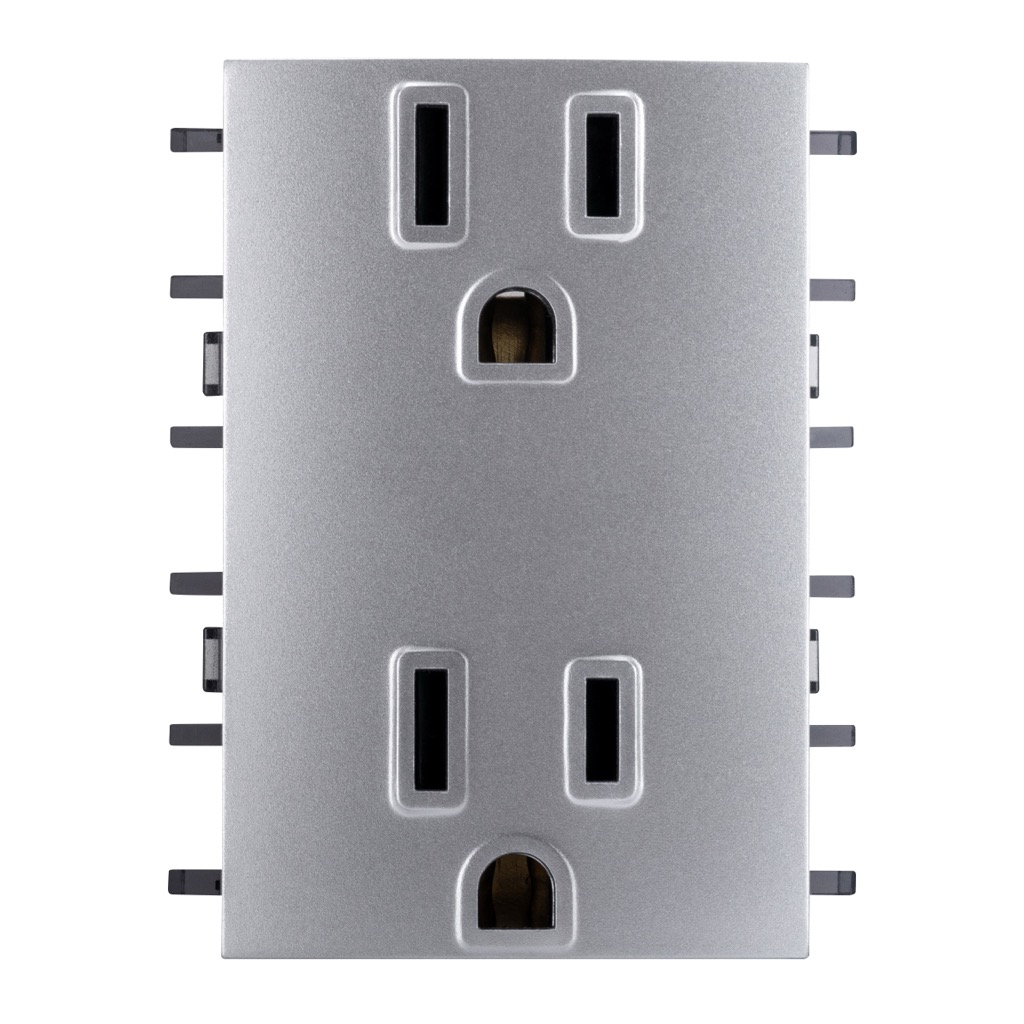 CONTACTO DUPLEX TITANIO MATE