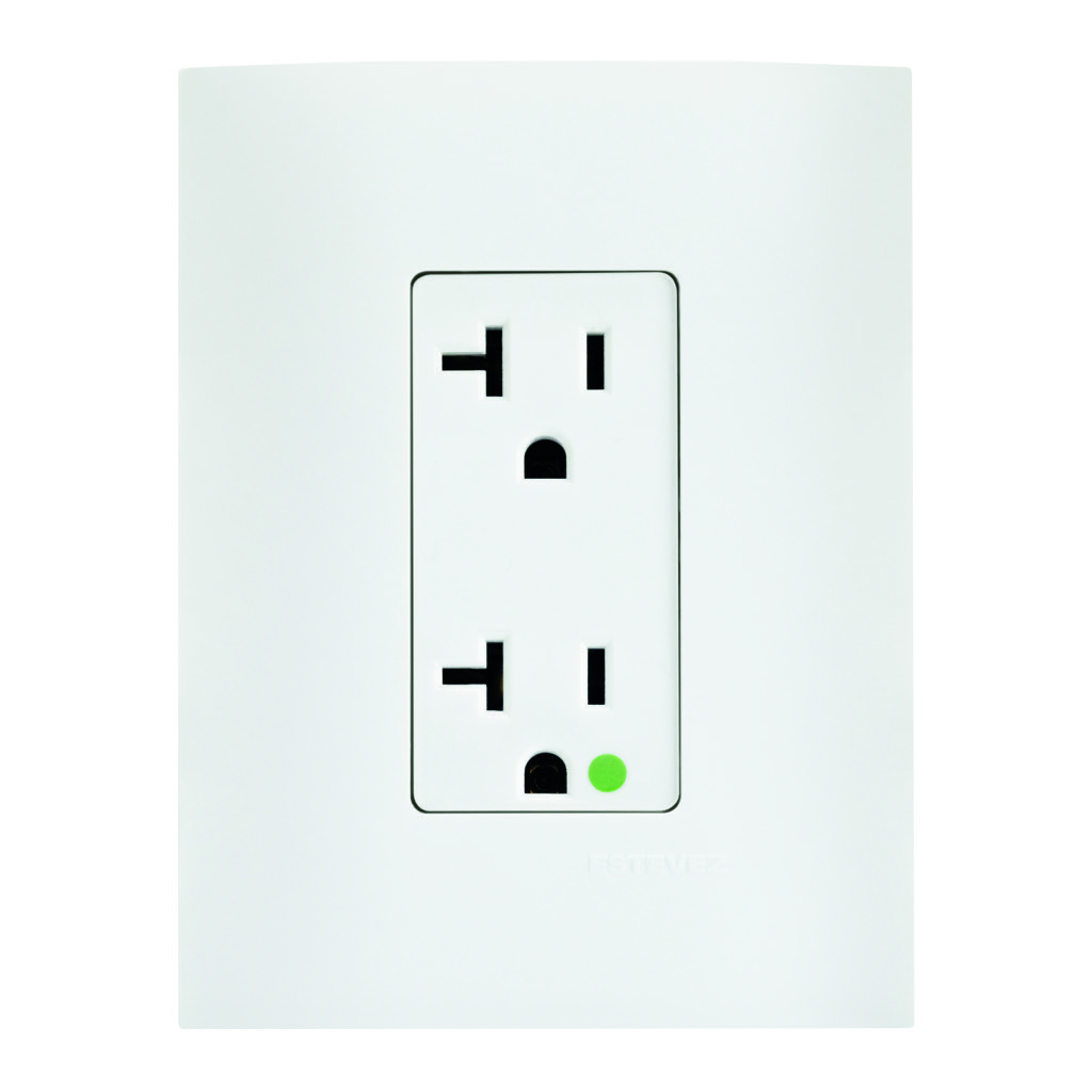 CONTACTO DUPLEX 2P+T GRADO HOSPITAL (HG) C/ PLACA BLANCO TIZA