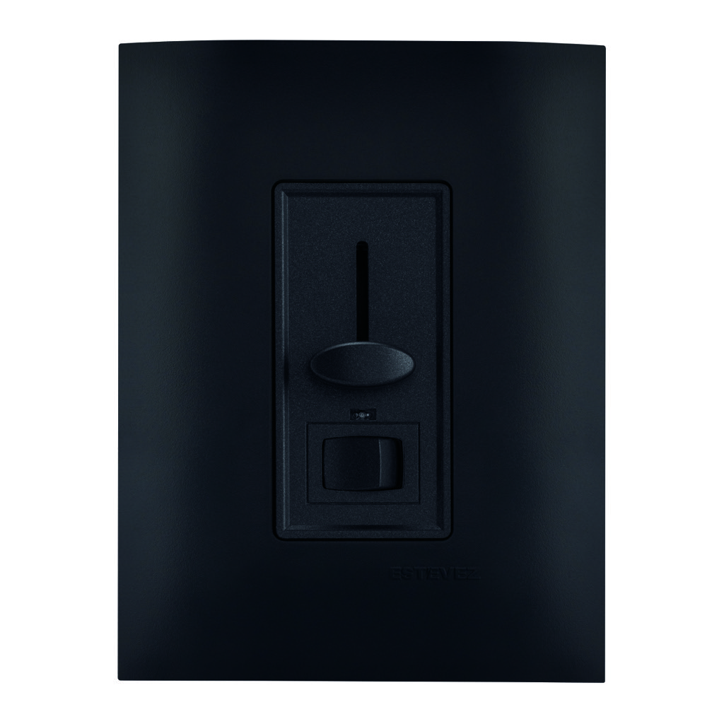 CONTROL VENTILADOR DESLIZABLE C/ PLACA NEGRO CARBONCILLO