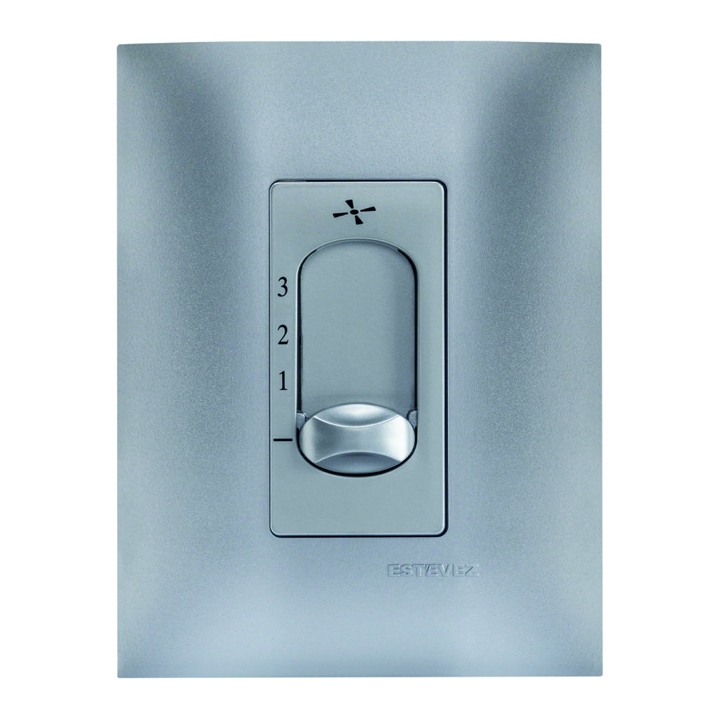 CONTROL VENTILADOR DESLIZABLE C/ PLACA TITANIO MATE