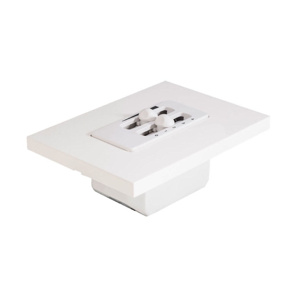 CONTROL DE VENTILADOR  / LUZ DESLIZABLE C/ PLACA ZENIT BLANCA