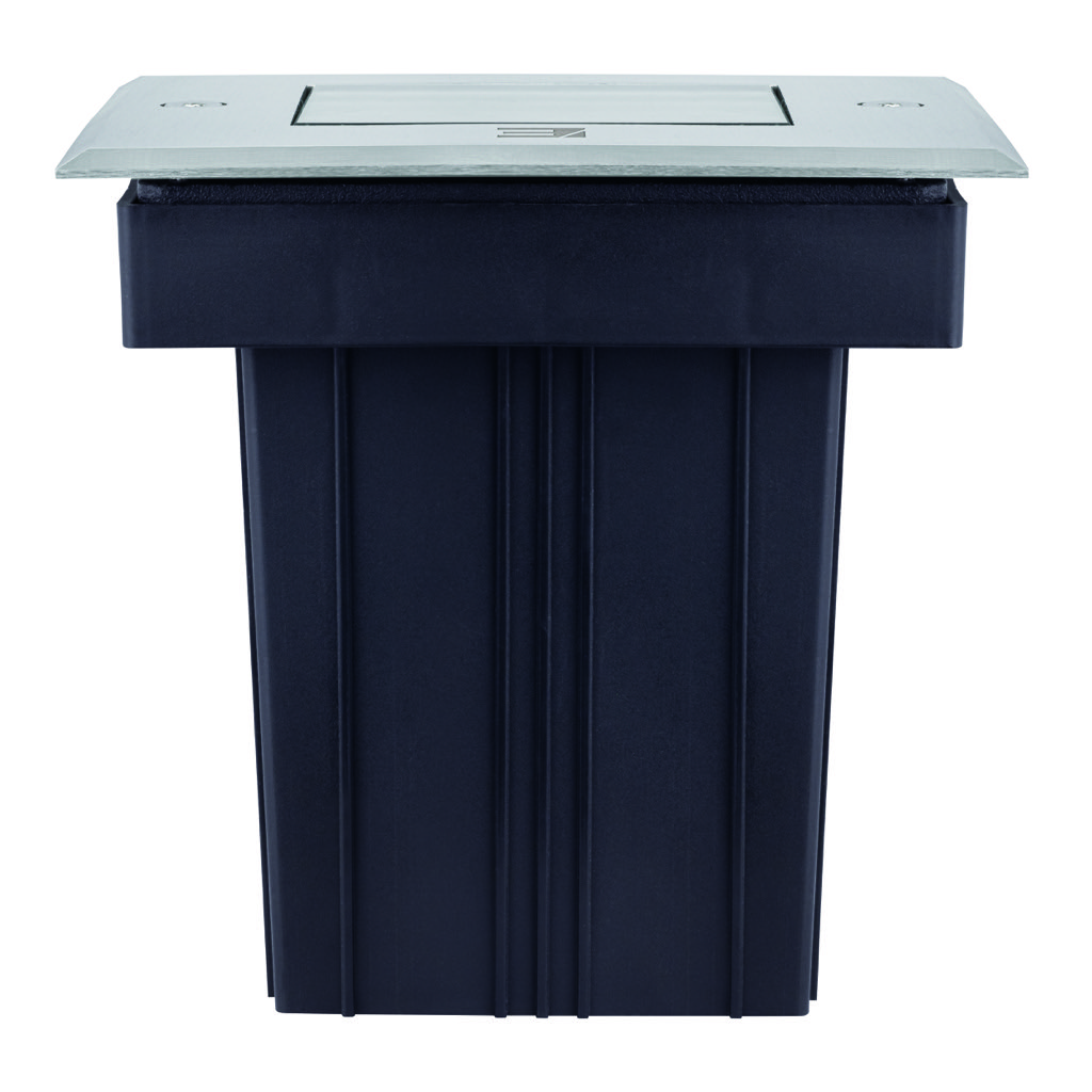 BLOCK LUMINARIO CUADRADO EMPOTRADO PISO LED 4W ACERO INOX ESTEVEZ