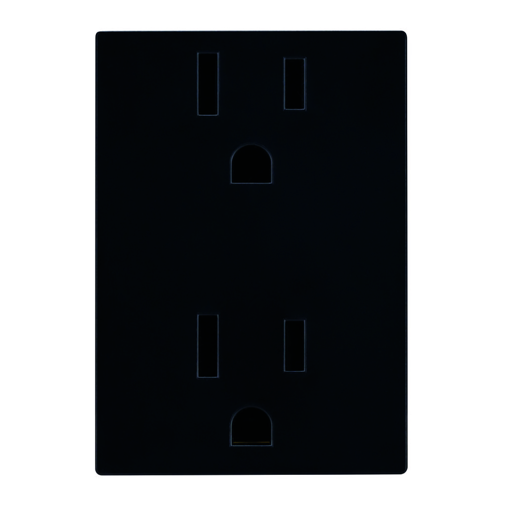 [N1328-NS] CONTACTO DUPLEX 2P+T 3 MOD C/ PROT. INF. NEGRO SOFT