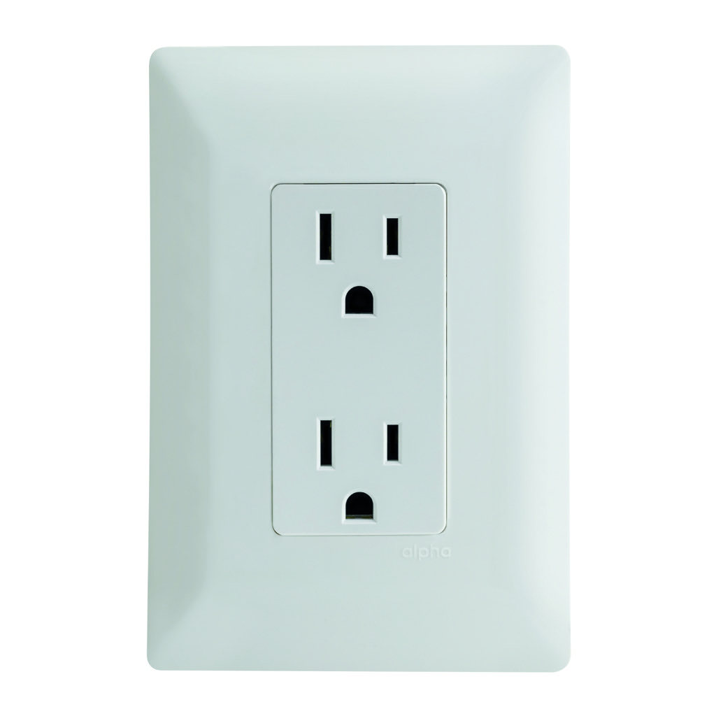 [E90328] CONTACTO DUPLEX ECONOMICO 2P + T C/ PLACA  BLANCA