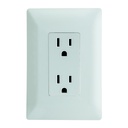 CONTACTO DUPLEX ECONOMICO 2P + T C/ PLACA  BLANCA