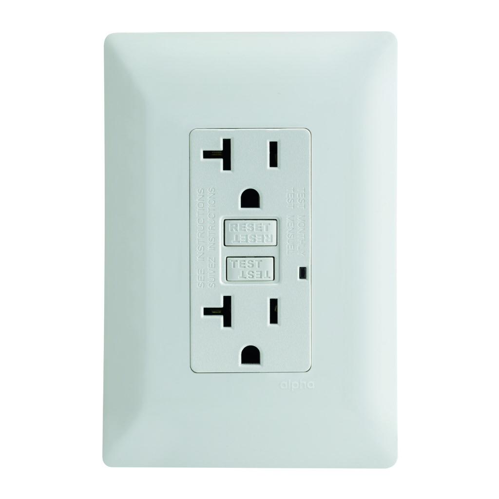 CONTACTO DUPLEX FALLA A TIERRA (GFCI) C/ PLACA  BLANCA