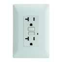 CONTACTO DUPLEX FALLA A TIERRA (GFCI) C/ PLACA  BLANCA