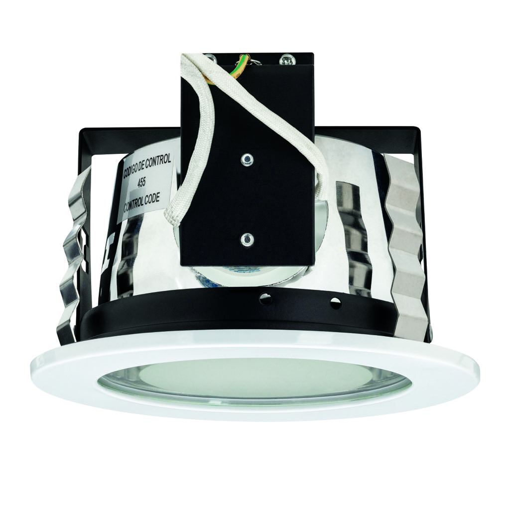 EASY-2 EMPOTRADO TECHO CRISTAL ANTIDESLUM E26 CFL BLANCO ESTEVEZ