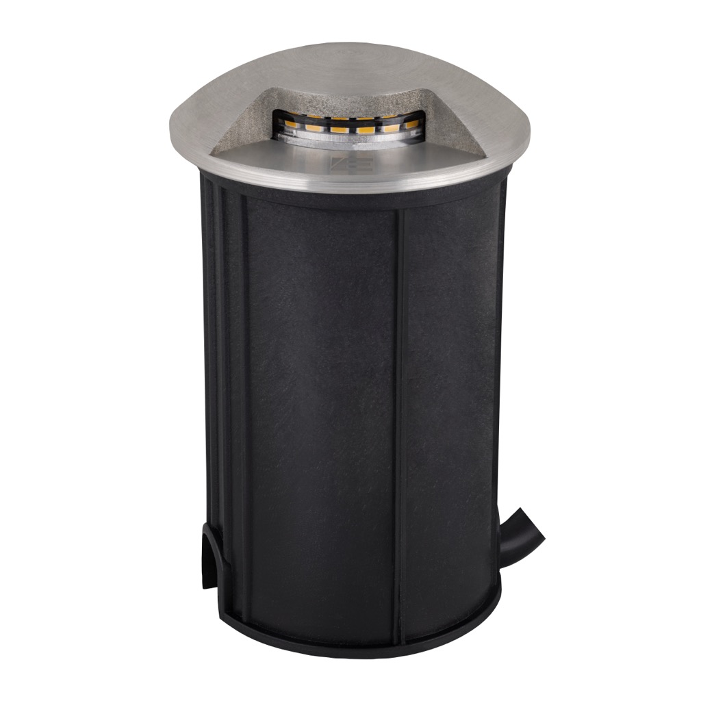 KICK EMPOTRADO PISO 1 VENTANA LED 1W ACERO INOX ESTEVEZ