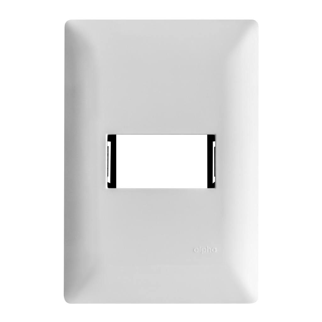 [E913BN1] PLACA  1 VENTANA LEXAN¨ BLANCO